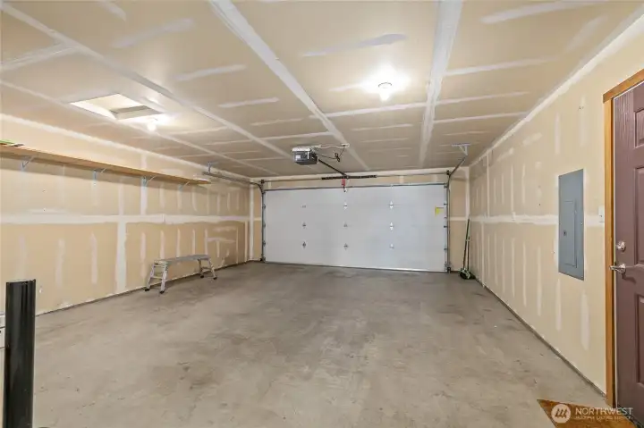 Garage also has a man door to side yard.