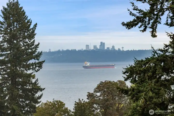 Zoomed in shot of the Seattle Skyline.