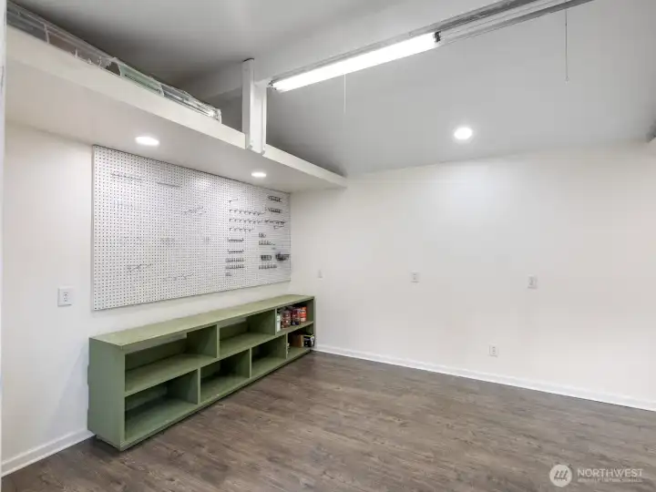 Large outbuilding equipped with power, heat and internet.