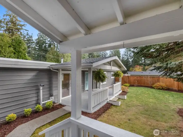 View from the outbuilding to the home.