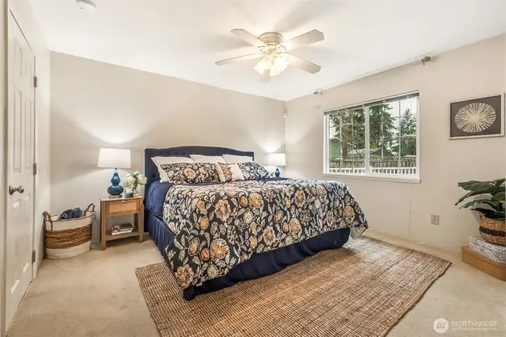 Offering plenty of room for a king-size bed, the primary bedroom feels open, comfortable, and thoughtfully designed. Buyers will appreciate the flexibility to create a true restful haven.