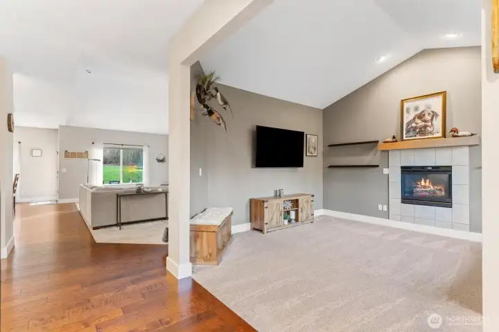 View from foyer to great room/bonus room