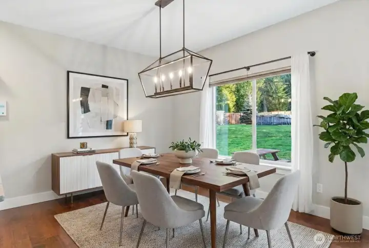 Beautiful dining room - Virtually staged