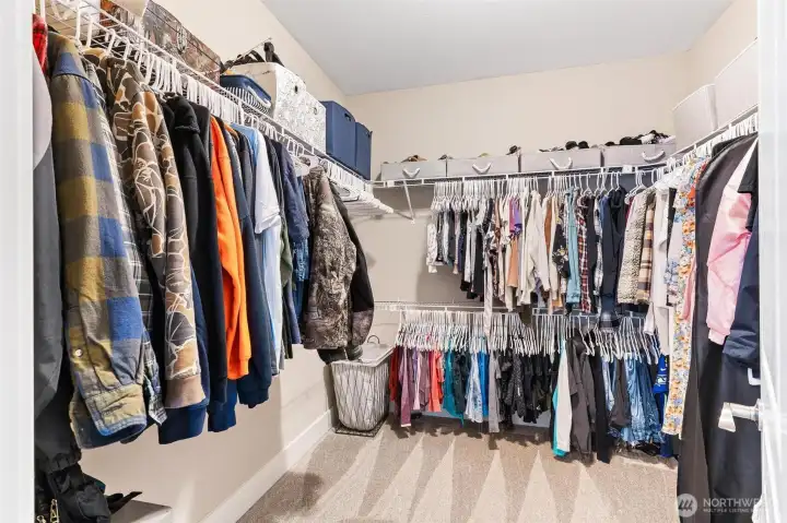 Large primary walk-in closet