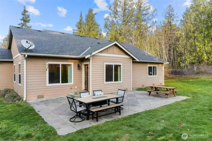 Back patio easy to entertain