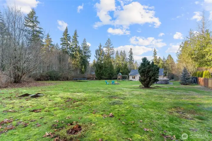 Private acreage with pool, trampoline and playground
