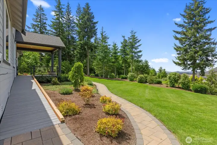 Professionally installed ramp and pathways  all around the home. The landscaping and  views are stunning!!