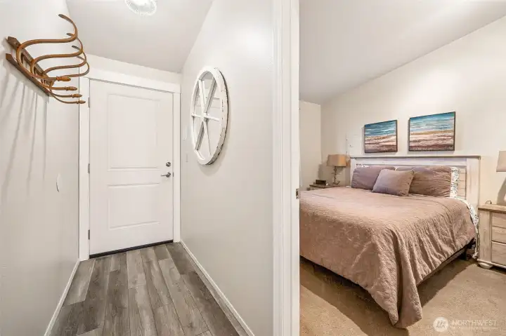 Vinyl flooring throughout most of the condo