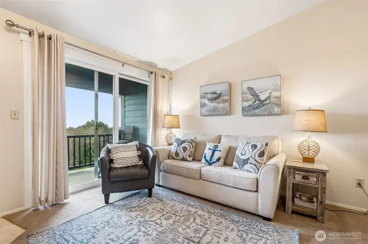Living room leads you out to your own private balcony for maximum coastal enjoyment
