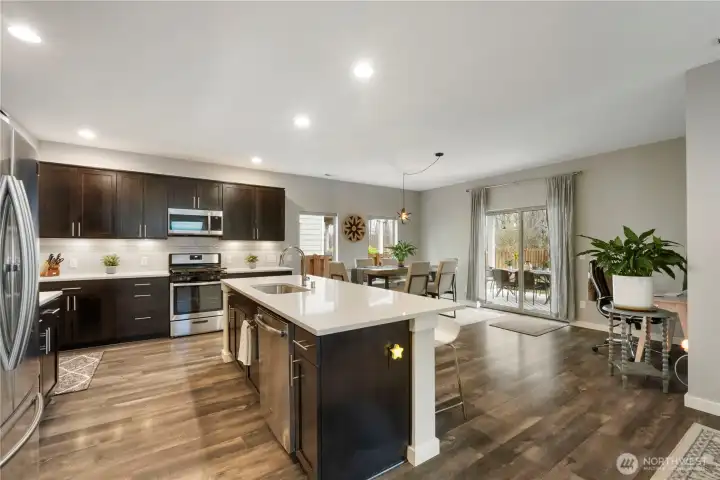 Open concept kitchen