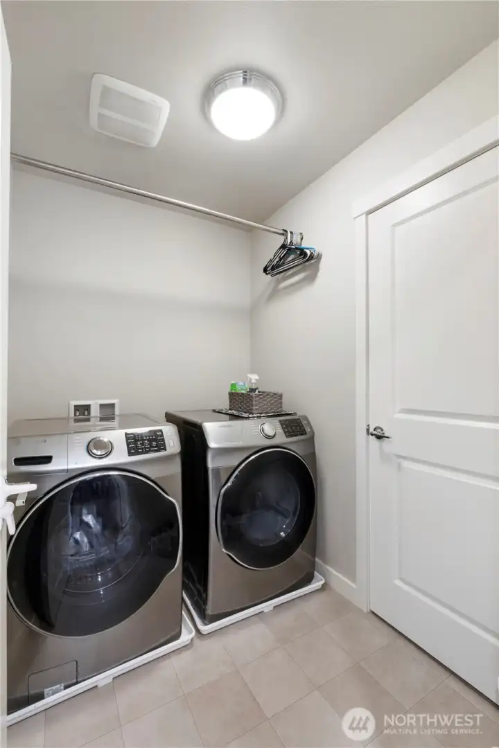 Large laundry room. UPSTAIRS