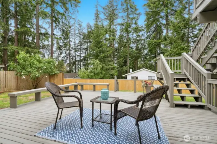 Private back yard view