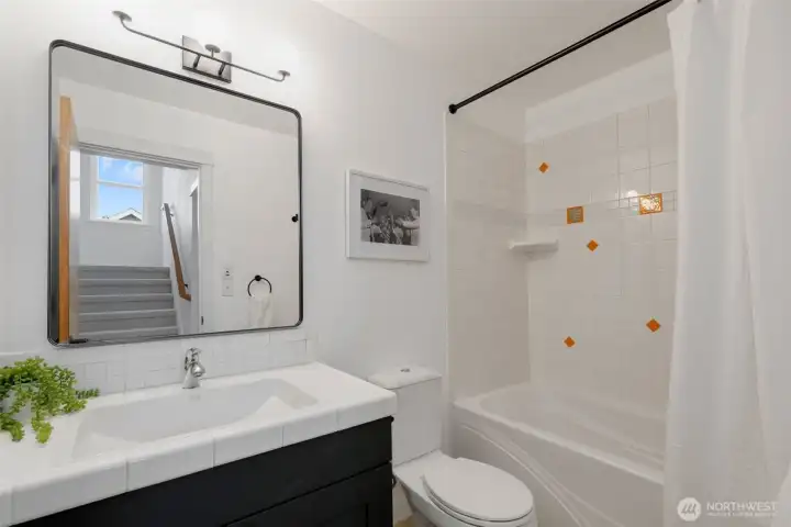 Full bath on 2nd level