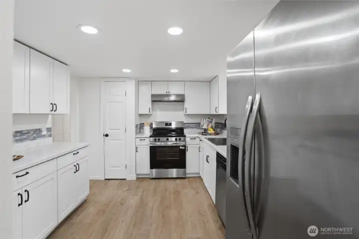 Freshly painted kitchen