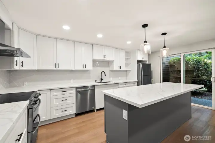 Ample cabinetry space.