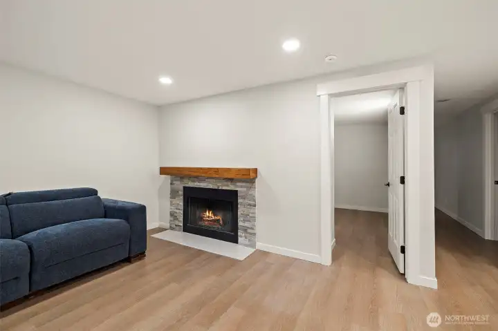 Wood Burning Fireplace for relaxation.