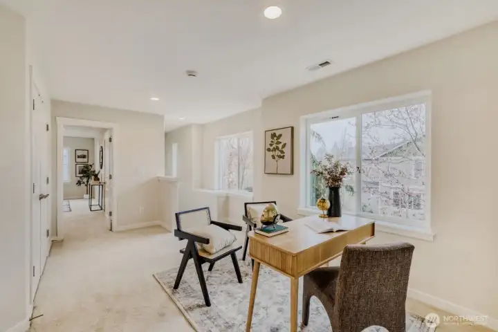 Spacious Landing Well Suited for a Den, Rec or Media Room