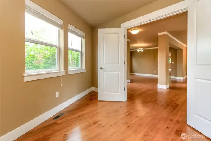 Versatile Space  Perfect for a home office, reading room, guest room, or additional living area.