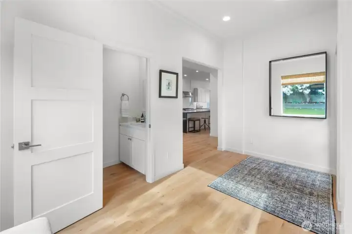 Powder room on main floor.