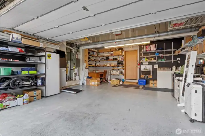 Lots of storage in this garage Lots of storage in this garage