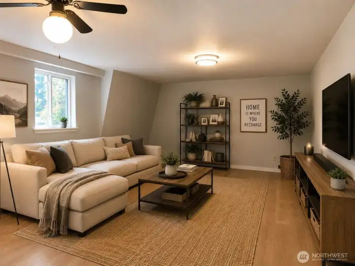 Versatile bonus room- second living room or
