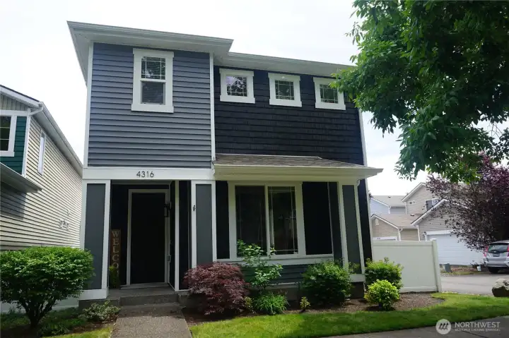 Newly painted front entry