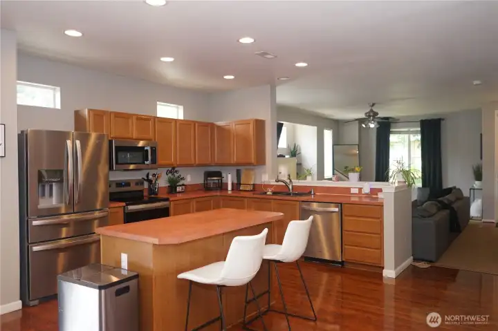 Kitchen to living room open floor plan