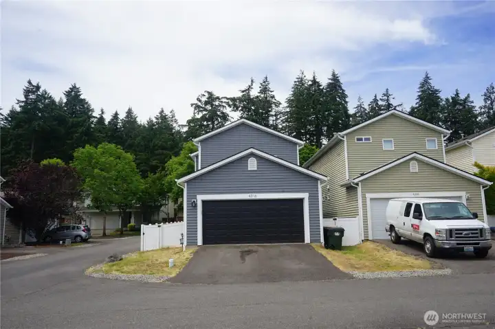 Easy access to the two car garage