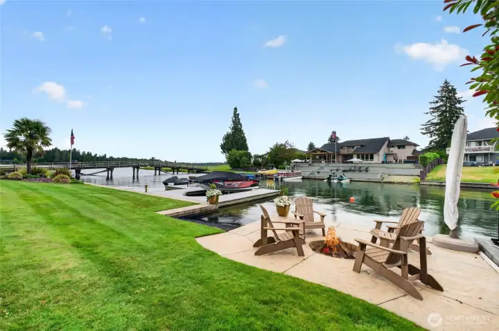 Soak up the western exposure sun rays while relaxing on the patio or dock