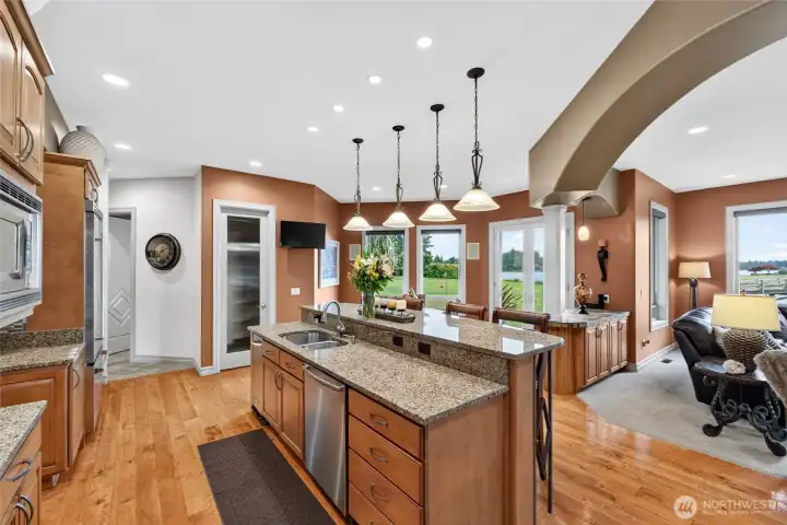 Walk in pantry and doors to the outdoors.  Views from every angle