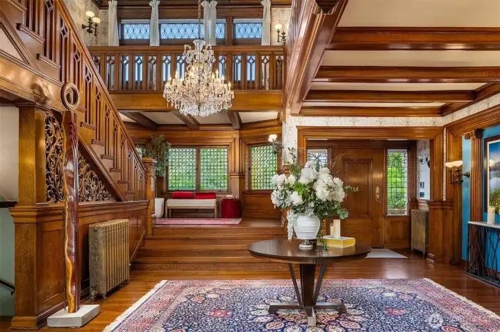 Grand Foyer with Curved Staircase