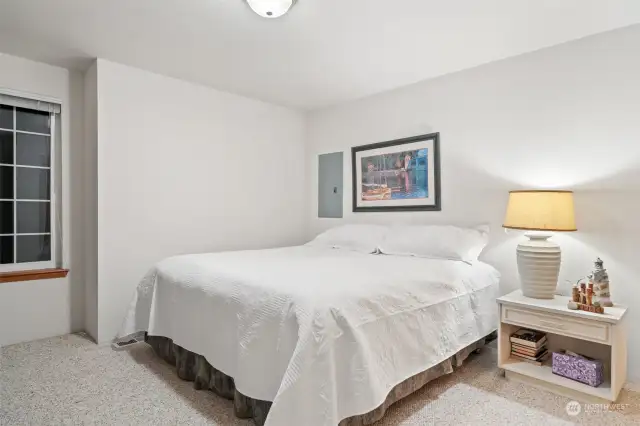 Large bedroom w/king bed.  Furniture can stay.