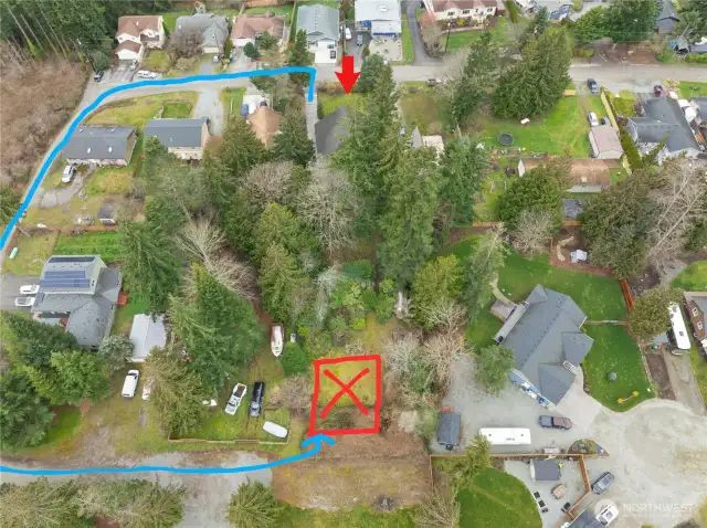 Possible future shop/garage/ADU? Greenhouse & gardens? So many possibilities!! Seller paid to have septic design revised & reserve moved so this back portion of property could be used.