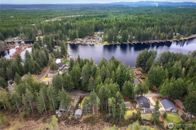 Drone shot showing proximity.
