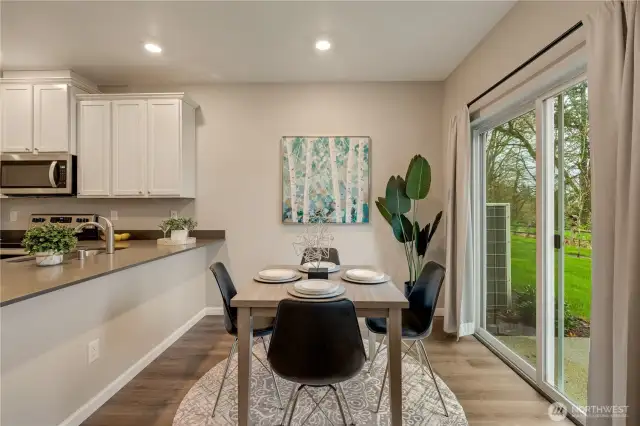 Sliding door to backyard