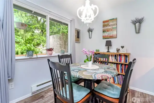 Dining with a view of nature, perfect for watching birds