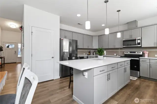 Kitchen, Entry, and Dining