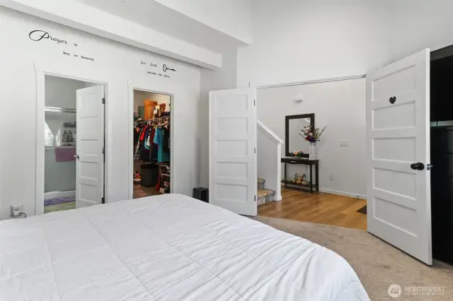 Walk in Closet to Suite with French Doors