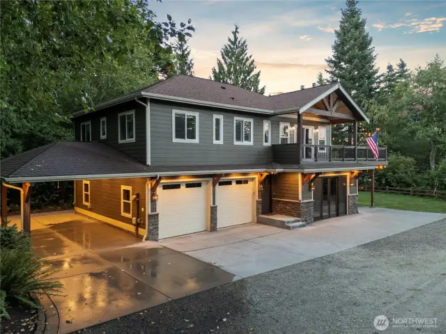 2 car garage and large carport