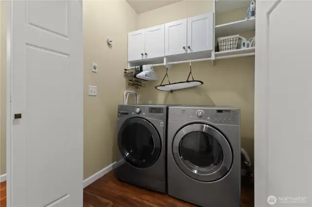 Upper level laundry room