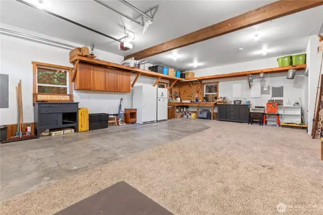 Large 2 car garage