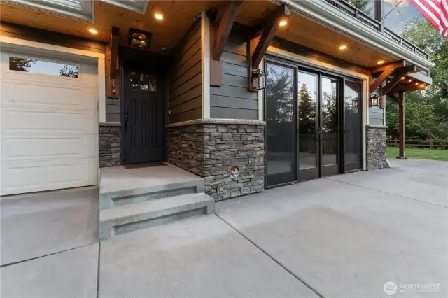 Separate entry to lower level