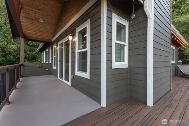 Wrap around deck on upper level