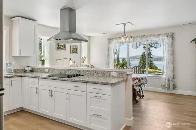 Classic painted cabinetry, Stainless Steel appliances, and a big dining area!