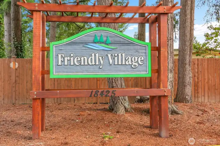 Friendly Village is a safe, quiet and welcoming 55+ community. Conveniently located close to shopping, Microsoft, Costco and major bus lines. You will love living here!