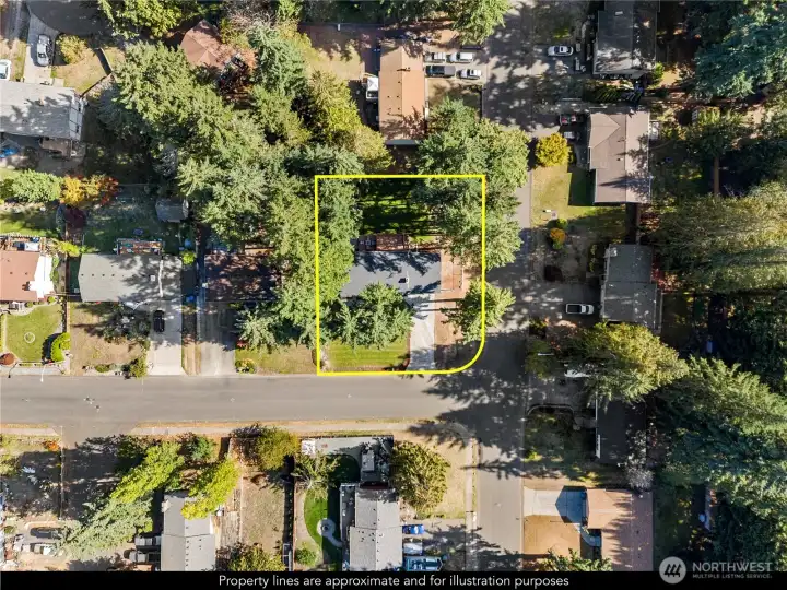 corner lot aerial