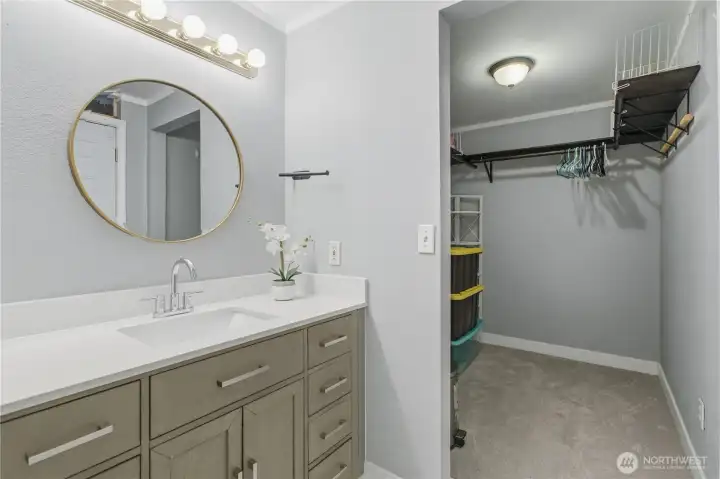 Primary Bathroom & Walk-in Closet.