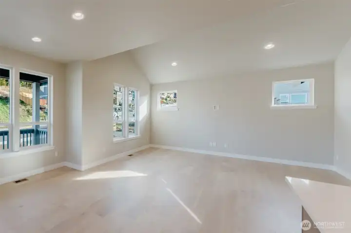 Living room view from the kitchen island