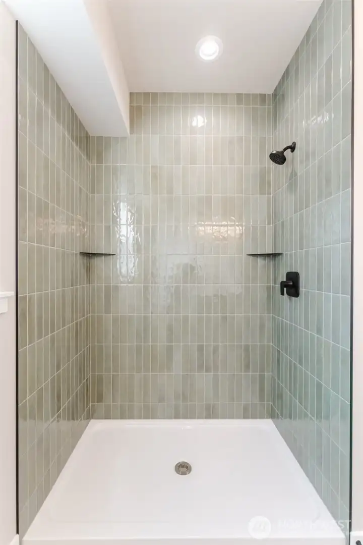 Lower bathroom- Glass door still to come