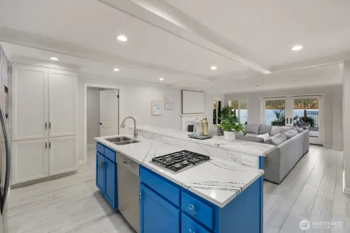 Lower level with full kitchen